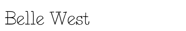 Belle West font preview